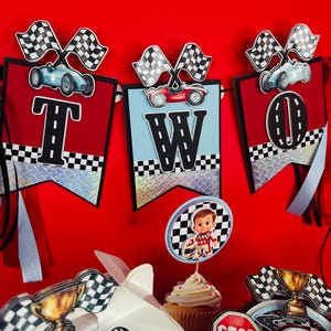 Race Car Birthday Banner/ Two Fast Party Decor