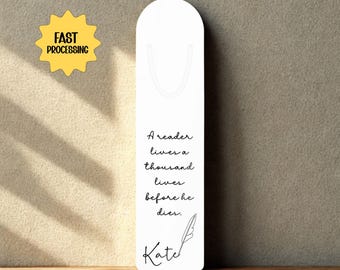 Personalized Metal Bookmark for Book Lovers | Custom Literary Gift | Unique Reading Accessories | Light-Weight Aluminum Book Page Marker