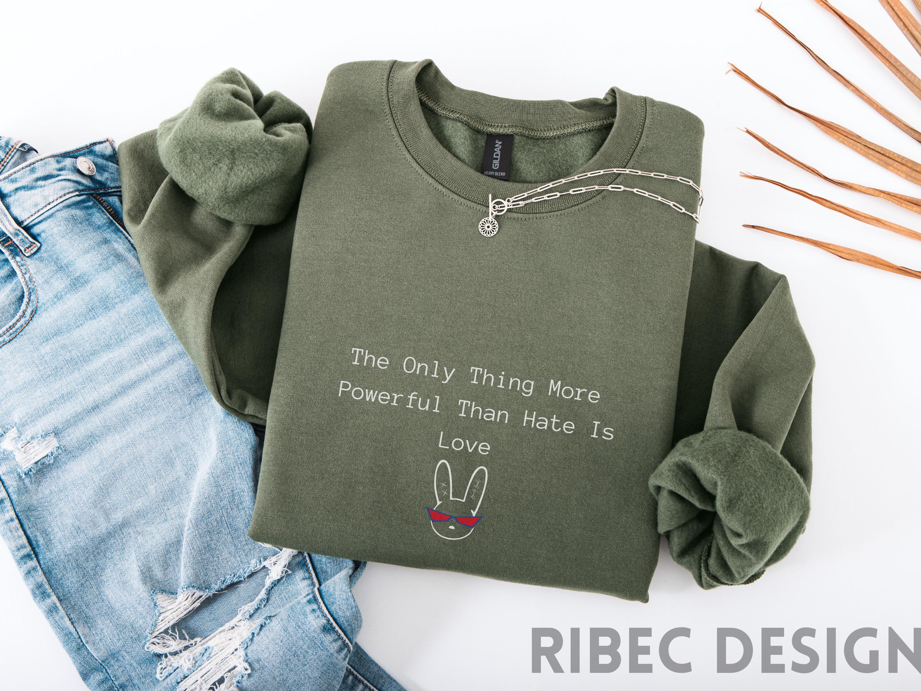 The Only Thing More Powerful Than Hate is Love Shirt - Etsy
