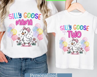 Personalized Silly Goose Birthday Shirt: Matching Family Tee