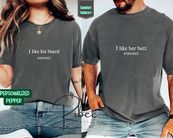 Funny Couple Shirts Matching Shirts for Him and Her, Beard Lover Shirt, Cute Anniversary Gift Funny Husband and Wife Shirts matching for her