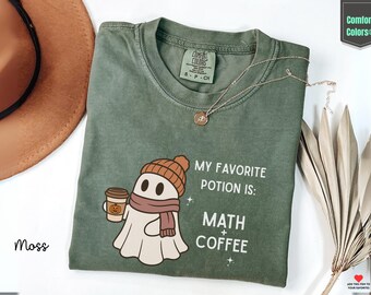 Funny Math Teacher Halloween Shirt, Comfort Colors Spooky Tee, Fall Classroom Humor, Math Lover Gift, Halloween Math Squad T-Shirt