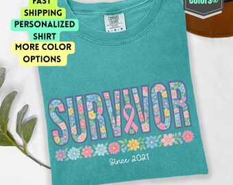 Personalized Breast Cancer Survivor Shirt: Floral Warrior Tee