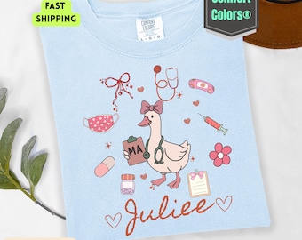Personalized Medical Assistant Shirt: Silly Goose Coquette Tee