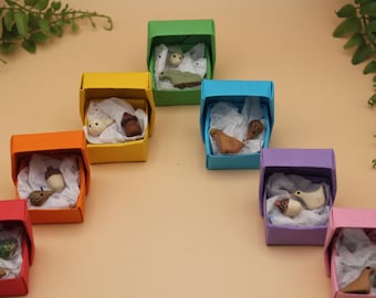 Mystery Pinch Pal Gift Box: 2 Tiny Whimsical Figures