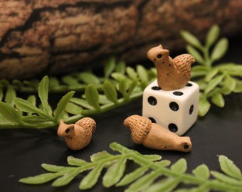 Squirrel Pinch Pal // Handmade Miniature Squirrel Figurine