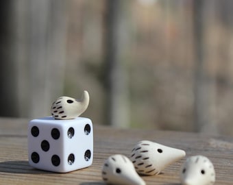 Hedgehog Pinch Pal // Handmade Ceramic Miniature Hedgehog Figurine