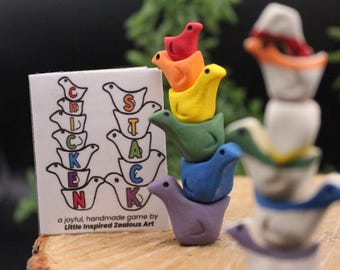 ChickenStack: A Handmade Stacking Game | Balancing Family Game