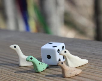 Dinosaur Pinch Pal // Handmade Miniature Whimsical Dinosaur