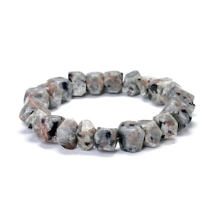 UV Reactive Yooperlite Stone Bracelet, 11 mm Natural Sodalite Crystal Jewelry for Calm and Power, Glow Healing Bracelet Gift for Him