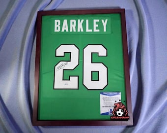 Barkley #26 Signed Eagles Green Jersey - With/without Frame - Autograph with BAS COA