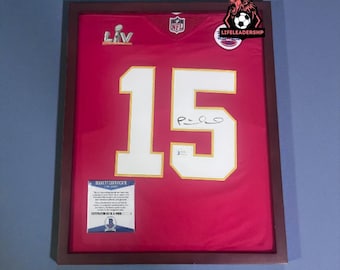 Mahomes #15 Signed SB Jersey - Framed & Beckett Certified