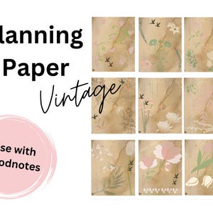 Vintage digitale planningspagina&#39;s