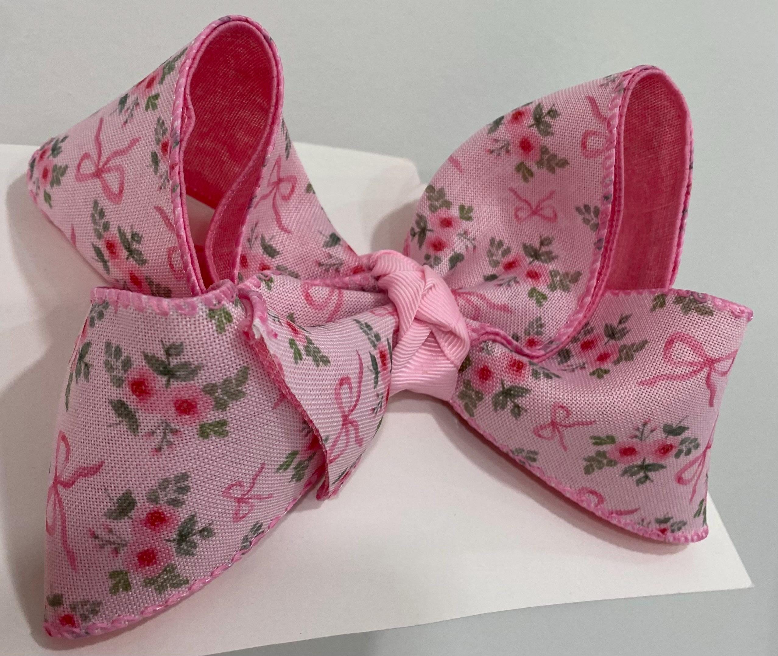 LoveShackFancy Lavender and Cream Floral Bow Scrunchie Duo display picture 2