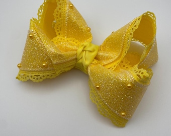 Hallo Glitzer Bogenbogen mit Perlen, Boutique Bow