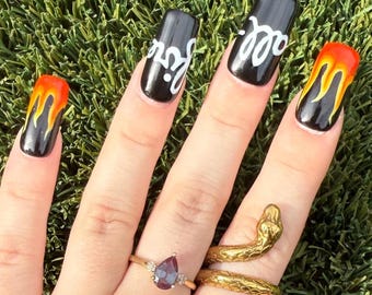 All-fire Custom Press on Nails/ All Hand Painted
