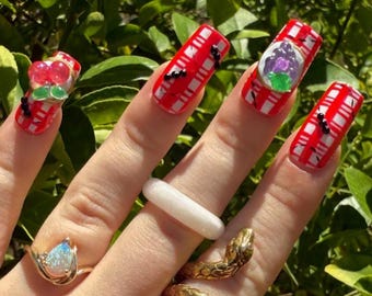 3D Antsy Picnic Presson Nails