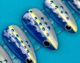 Sardine Chrome Fishing Lure Presson Nails