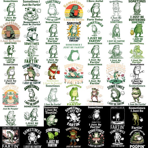 Funny Frog PNG Bundle, Meme Frog Quotes Design, Silly Frog Humor Shirt Design, Cute Frog Meme Sublimation PNG Digital Download