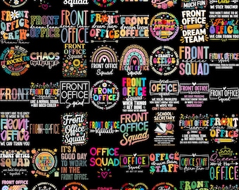 Front Office Png bundle, Front Office Dream Team Png, School Secretary, Back to school Png, Office Staff Png, Office Squad Png