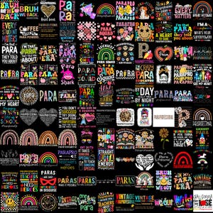 Paraprofessional PNG Bundle, Para Educator Wertschätzung Clipart, Lehrer Support Personal Zitat Digital Download, Schule Para Life Sublimation