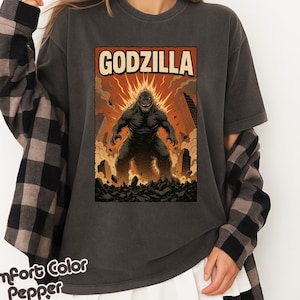 VINTAGE GODZILLA Movie Shirt, Retro Sci-Fi T-shirt, Japanese Monster Gojira shirt shirt, Pop Culture Gift, Art Sci-Fi and Fantasy T Shirt