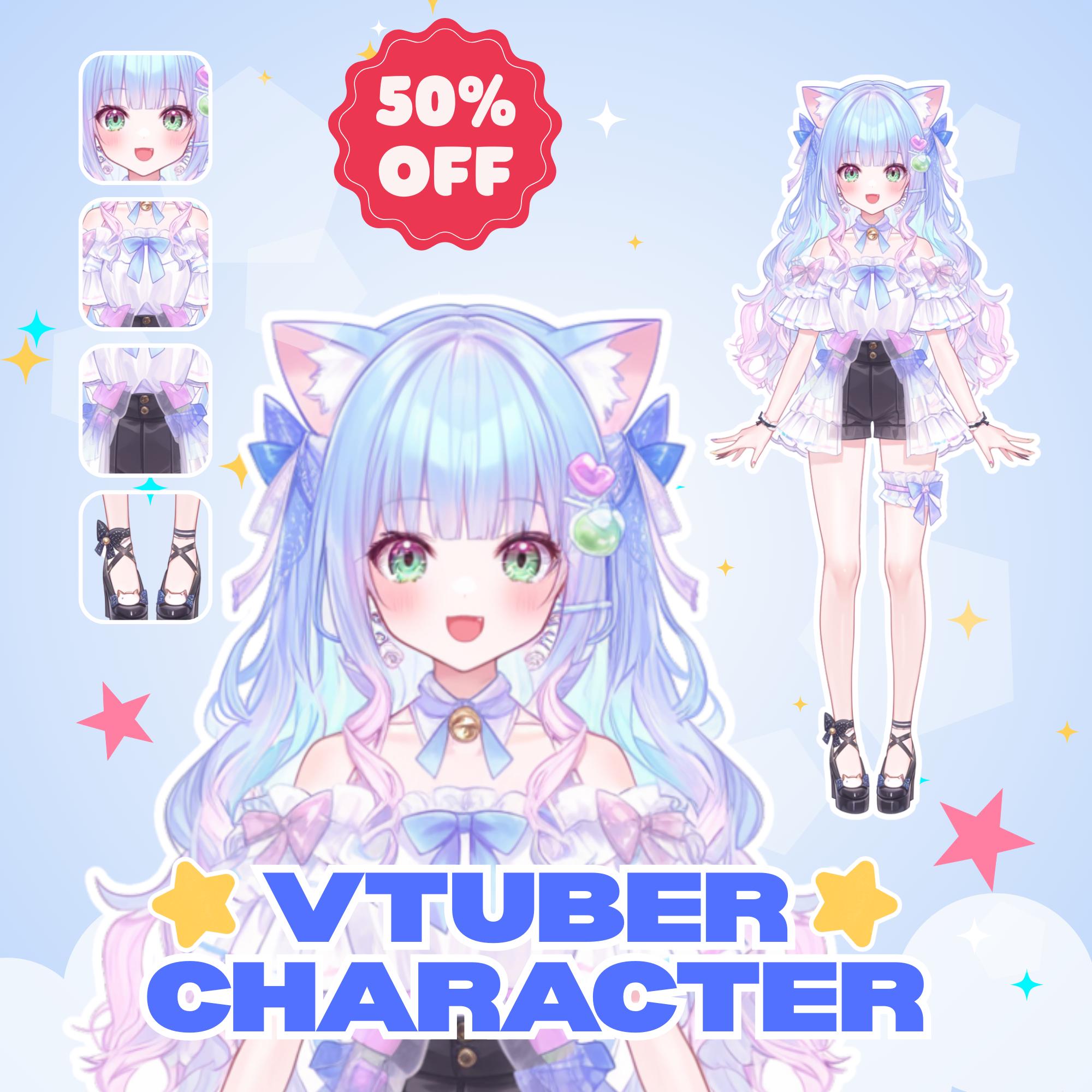 Custom Full-Body Live2D VTuber Model Commission: Anime-Style Avatar Art & Rigging for Streamers