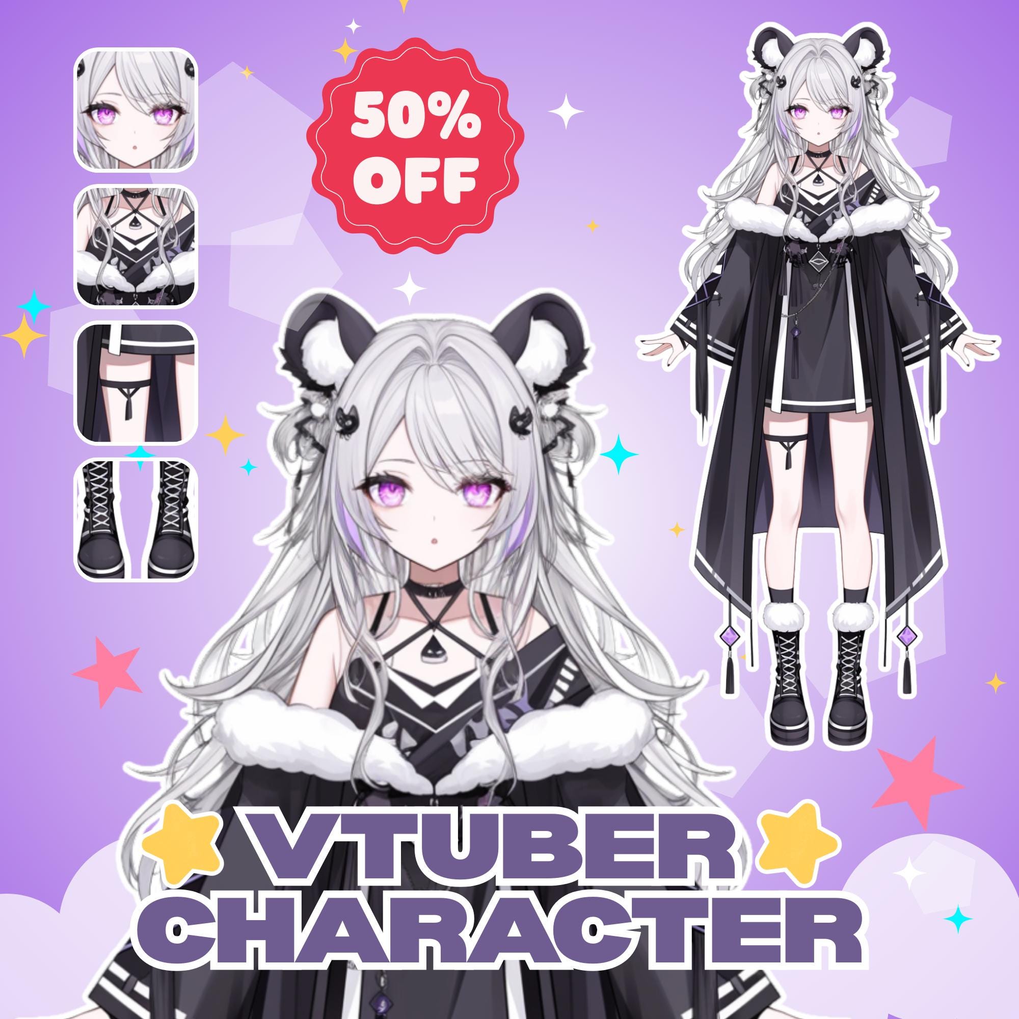 Modello Vtuber Live2D pronto all'uso con diritti commerciali, perfetto per lo streaming e i creatori di contenuti