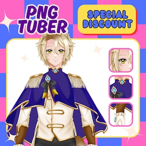 Avatar PNGtuber personalizzato in stile anime per streaming / Commissione modello VTuber / Compatibile con Veadotube