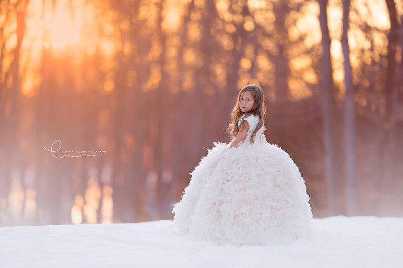 fur ball gown