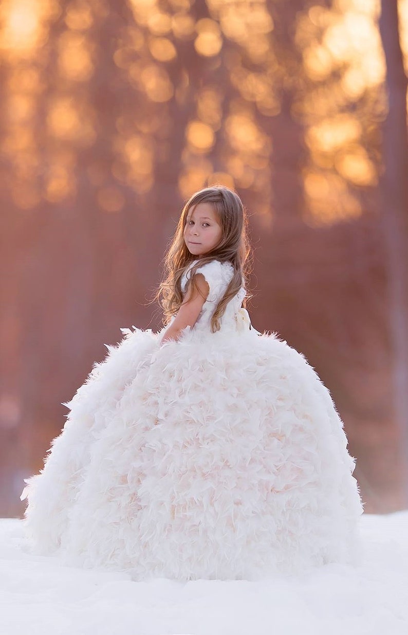 fur ball gown