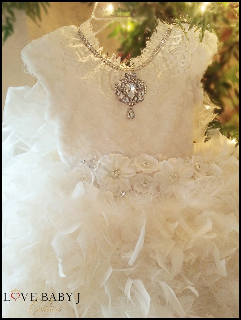 fur ball gown
