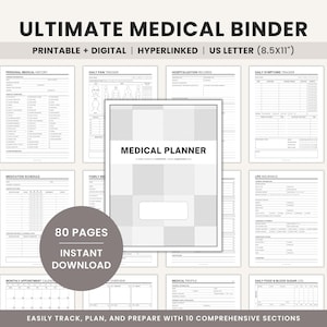 以下が含まれることがあります： ギンガムチェックの表紙が付いた医療プランナーは、健康情報を追跡するためのページに囲まれています。 プランナーには、個人の病歴、毎日の痛みの追跡、医師の診察などのセクションが含まれています。 プランナーは21.6 x 27.9 cmで、80ページあります。