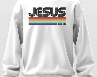 Jesus Is King Embroidery Design: Christian Faith Logo (DST PES EXP Instant Download