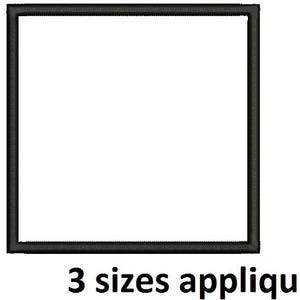 Square Applique Border Embroidery Design: Patch Frame