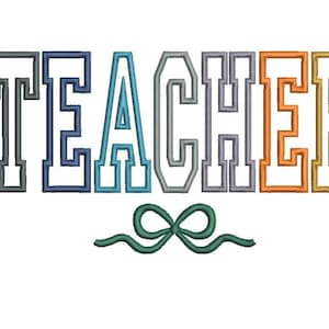 Teacher Embroidery Design – Back to School Machine Embroidery File – Teacher Life Pattern, Digital Download, Teacher Appreciation Gift