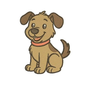 Adorable Cartoon Dog Embroidery Design – Cute Puppy Digital Download – Machine Embroidery File – Dog Lover Gift – Instant Download