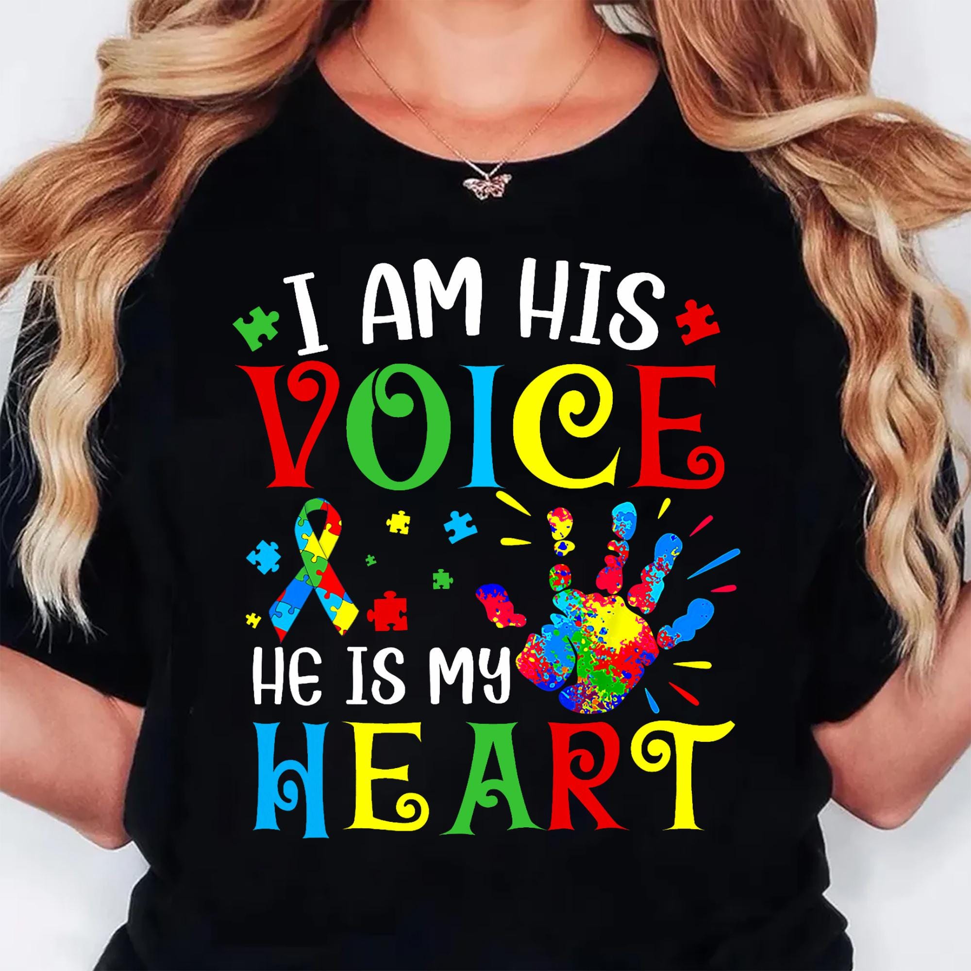 Autism Awareness PNG, I Am His Voice He is My Heart PNG, Autism Mom PNG ...