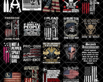 2nd Amendment Bundle png, 2nd Amendment t-shirt Design png, American flag png, Patriotic png, Second Amendment png, Military png