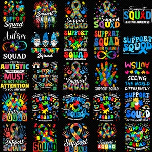 Autism Awareness Autism Support Squad Png, Autism Png, Autism Awareness Png, Autism Advocate Png, Neurodiversity Png, Instant Download