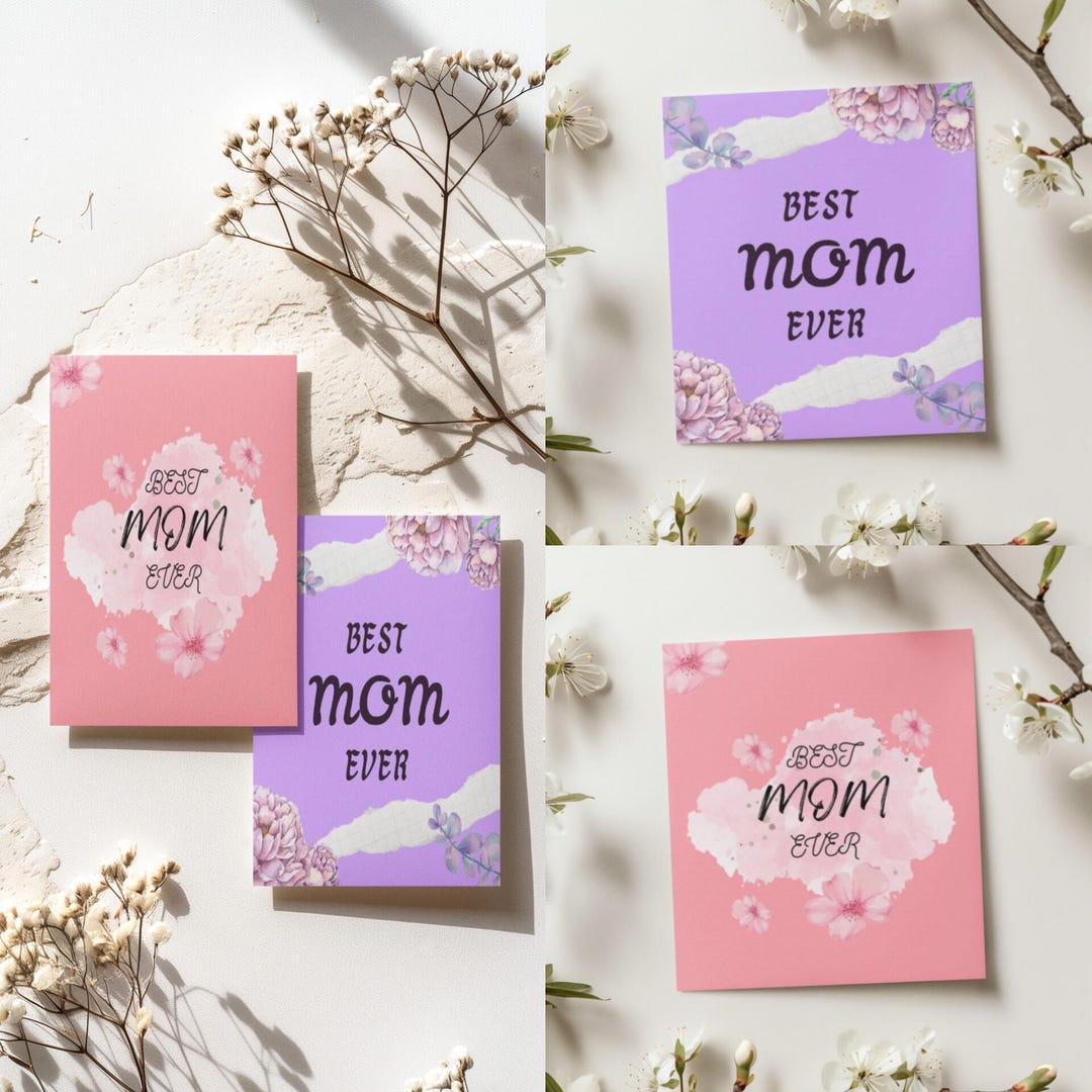 Best Mom Ever Digital Card | Printable Mother’s Day Card for Her | Cute ...