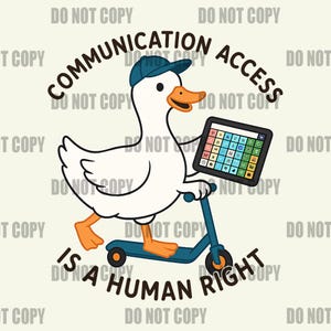 Cute Duck Communication Rights Quote | AAC Awareness Printable Wall Art | Digital Download | Disability Advocacy Decor | Speech Therapy Art
