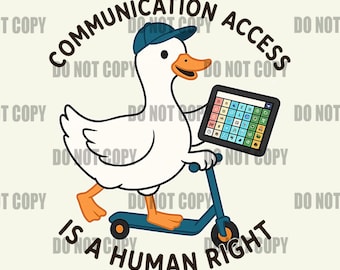 Cute Duck Communication Rights Quote | AAC Awareness Printable Wall Art | Digital Download | Disability Advocacy Decor | Speech Therapy Art