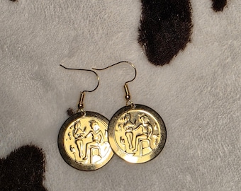 Gold Coin Earrings