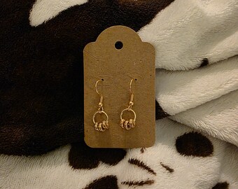 Stacked Ring Dangle Earrings