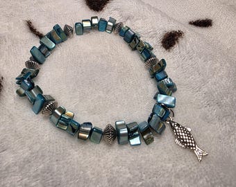 Teal Unisex Fisher Bracelet