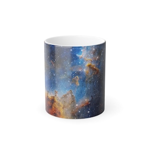 Galaktische Farbmorphing Tasse | Astronomie Geschenk, Weltraumliebhaber, Einzigartige Kaffeetasse, Farbwechsel Becher, Stellar Decor