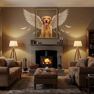 Custom Angel Dog Memorial Portrait + Certificate | Digital Keepsake for Deceased Dogs | Rainbow Bridge Art