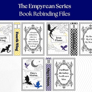 The Empyrean Series, Fourth Wing, Iron Flame, Onyx Storm book rebind file layered cover design