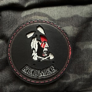 DEVGRU ST6 Red Squadron Black Leather  3" Patch